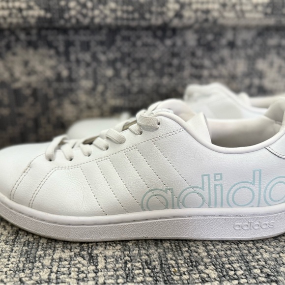 adidas Shoes - Adidas White Shoes with Light Blue Details